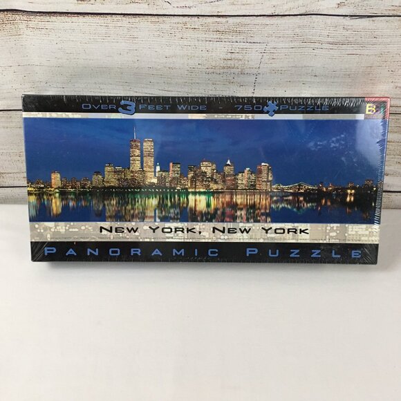 New York, New York BGI Puzzle pre-9/11 Panoramic 3Ft Year 2000 - Picture 1 of 10